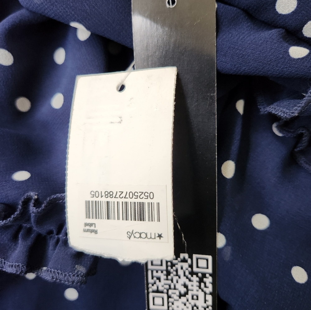 TRIXXI Navy Ruffle Polkadot Romper - Size L - Picture 11 of 14